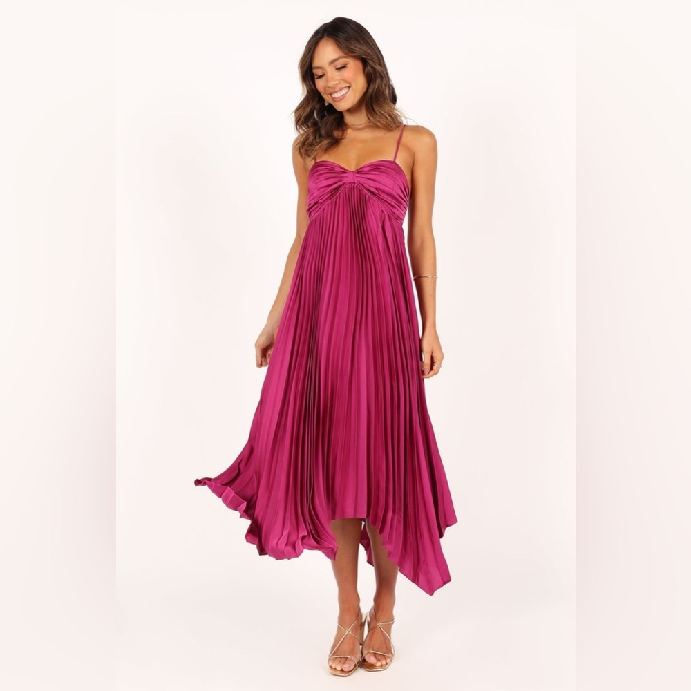 Petal & Pup Fuchsia Midi Dress